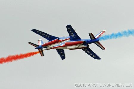 French aerobatic team: Patroille de France, with their graceful ballet in the air
